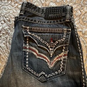 Men’s Affliction Jeans; Black Premium; Size 38;
